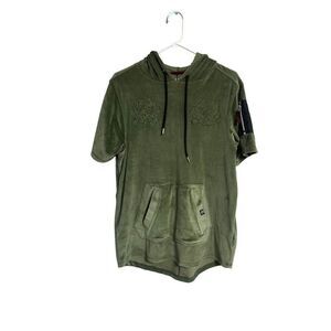 RAW YARN Ind. Velour Short Sleeve‎ Hoodie Sz medium